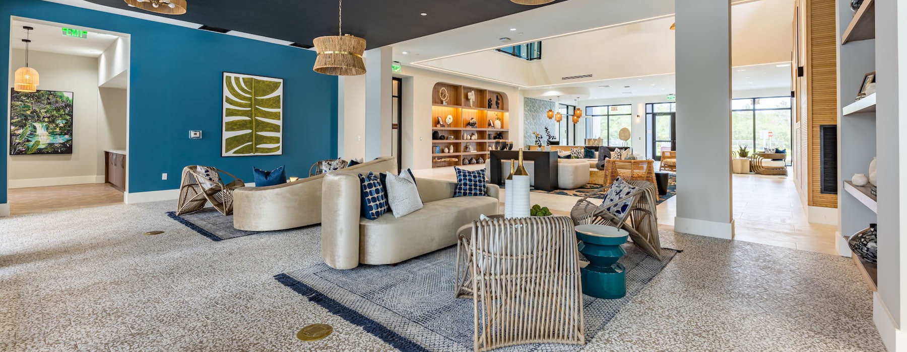 vast clubhouse filled with natural lighting