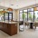 large windows surround clubroom kitchen