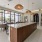 pendant lighting over clubhouse kitchen island